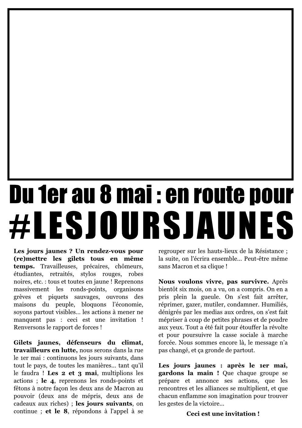 Gilets Jaunes Revue De Presse Du 27 28 29 Avril