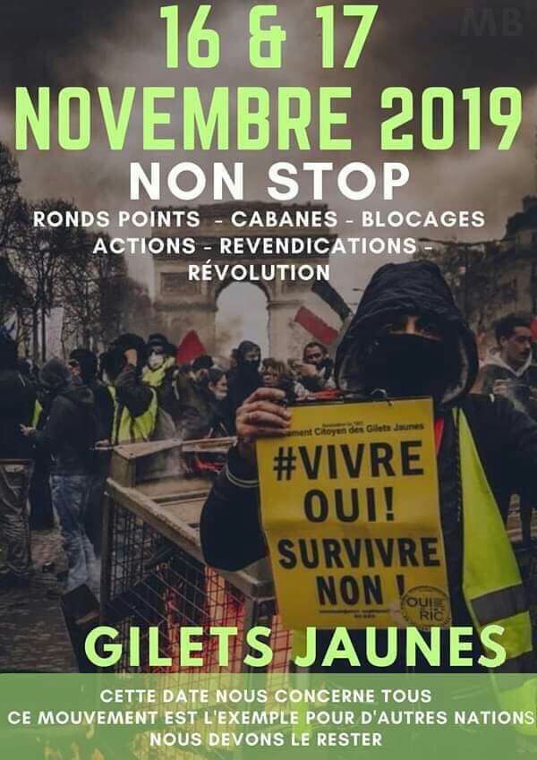 Evénements Gilets Jaunes Les 16 17 Novembre Un An De