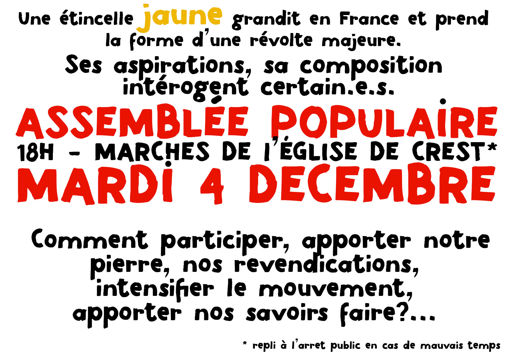 Assemblée Populaire Pour échanger Sur Le Mouvement Gilets