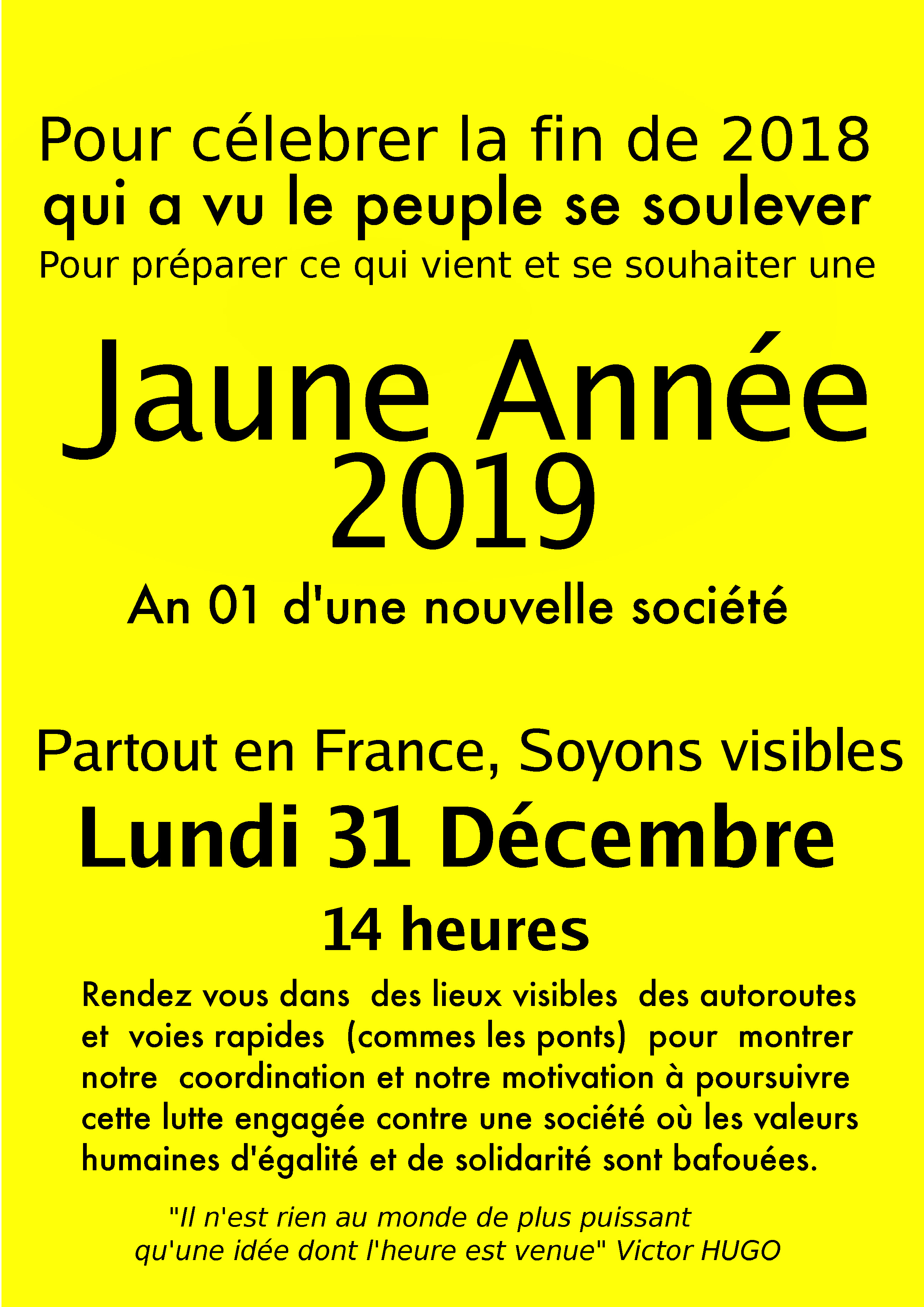 31 Décembre 14h Gilets Jaunes Visibles Partout Ricochets