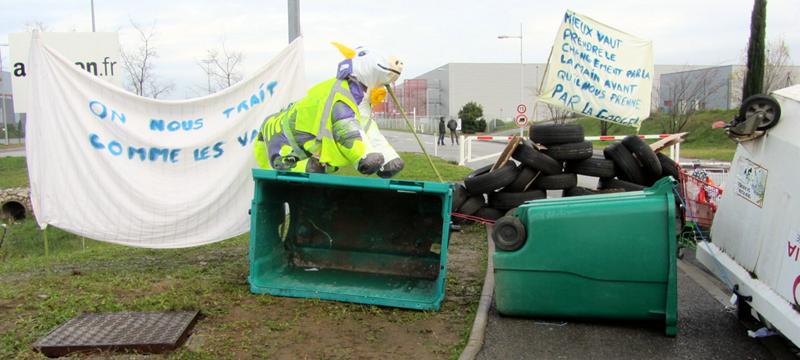 Gilets Jaunes à Montélimar 22 Décembre Blocage Damazon